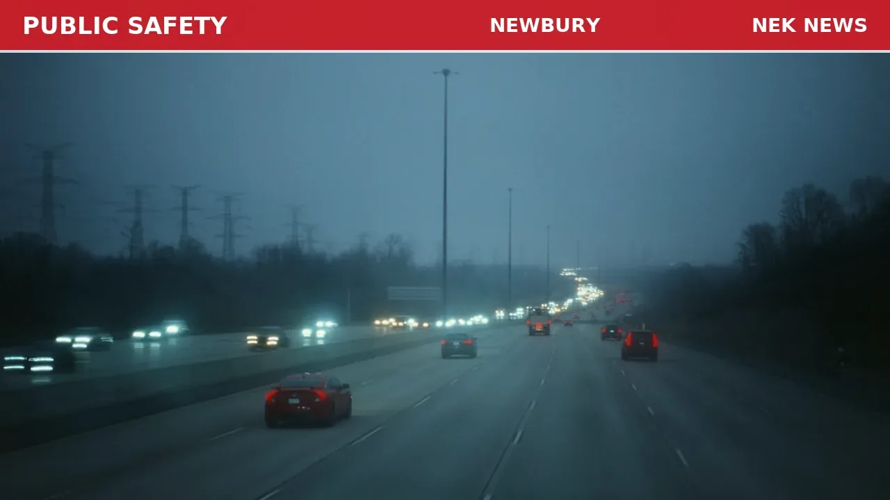 Vehicle Crash on I-91 in Newbury with Airbag Deployment