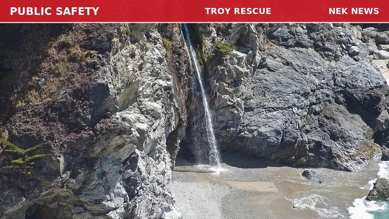 Elderly Female Went Over Big Falls in North Troy, Rescued from Water
