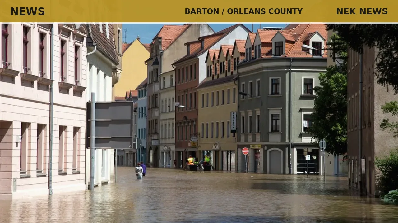 Barton River crests, floods yards in Barton
