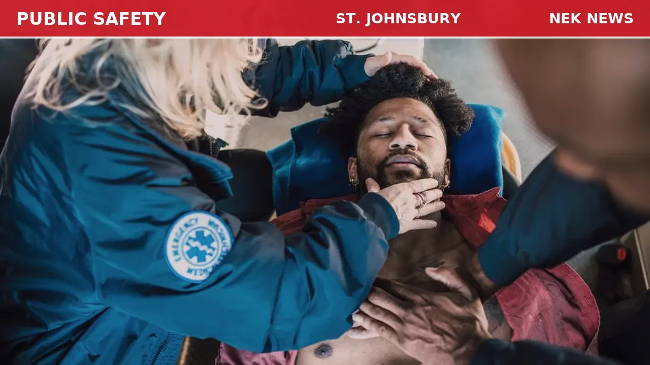 Medical call for chest pain on Maple Street in St. Johnsbury