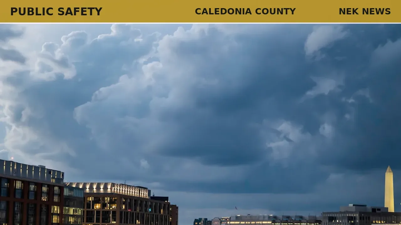 Severe thunderstorm warning issued for parts of Vermont
