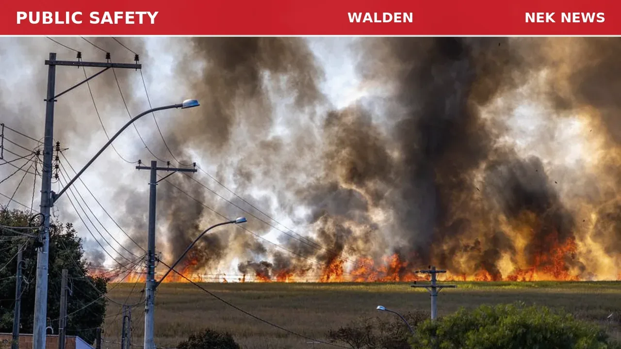 Tree on Power Lines Smoking Prompts Fire Response in Walden