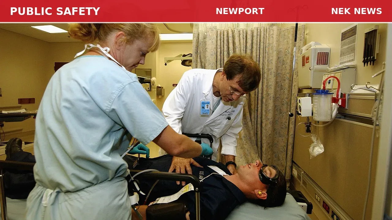 Medical Call for Neck Pain on Summer Street in Newport