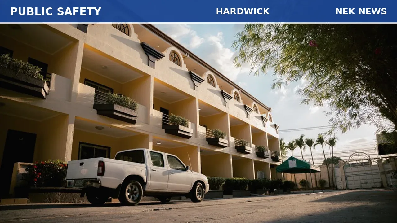 Pickup crashes into Hardwick apartment building, 4 households evacuated