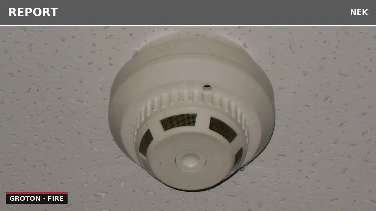 Fire alarm activation at Groton residence