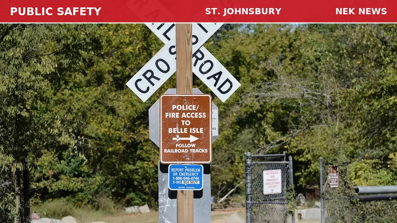 Person Walking on Railroad Tracks Prompts Police Response in St. Johnsbury