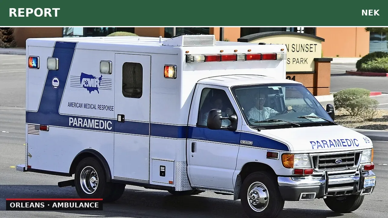 Orleans Ambulance Transports Patient After Abdominal Pain Call