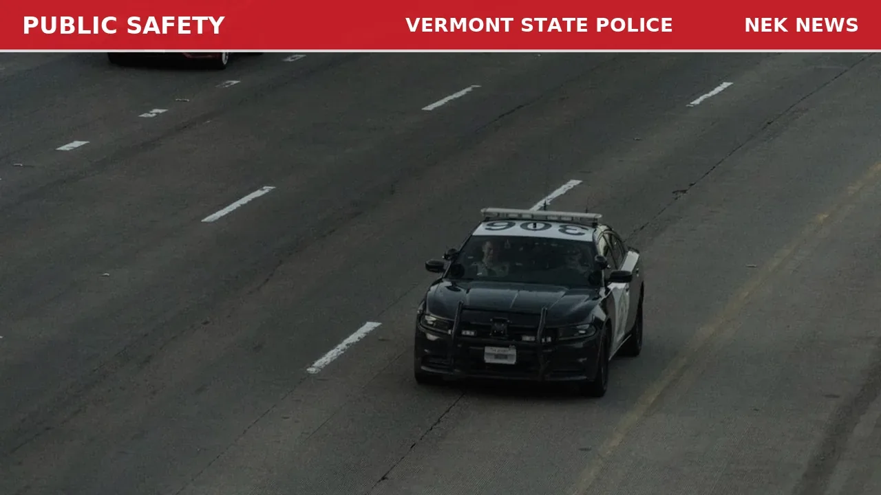 Disabled Gray Sedan Reported on I-91 in St. Johnsbury