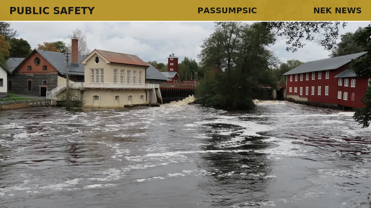 Passumpsic River gauge reaches action stage