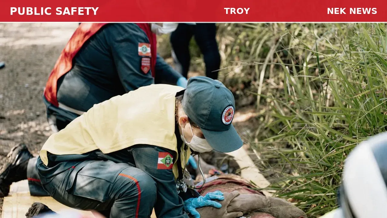 Medical Call for Elderly Male After Fall on East Hill Road in Troy