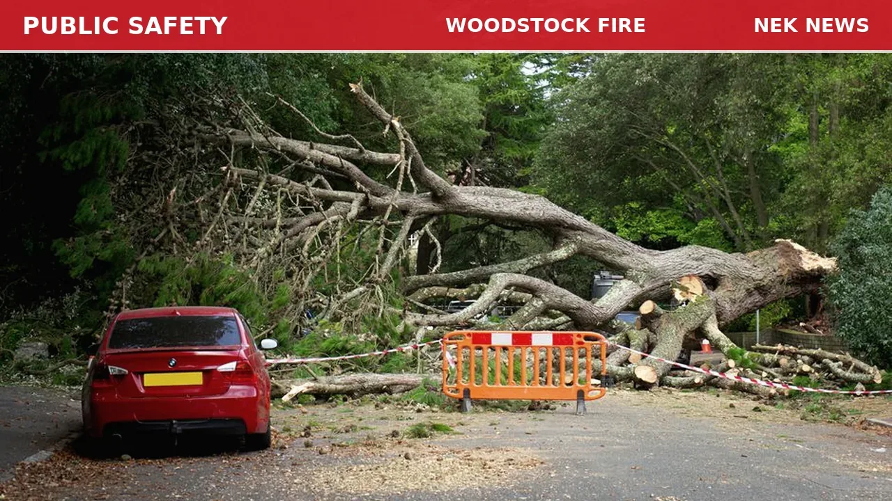 Road Closed, Emergency Response at Greenhouse in Woodstock