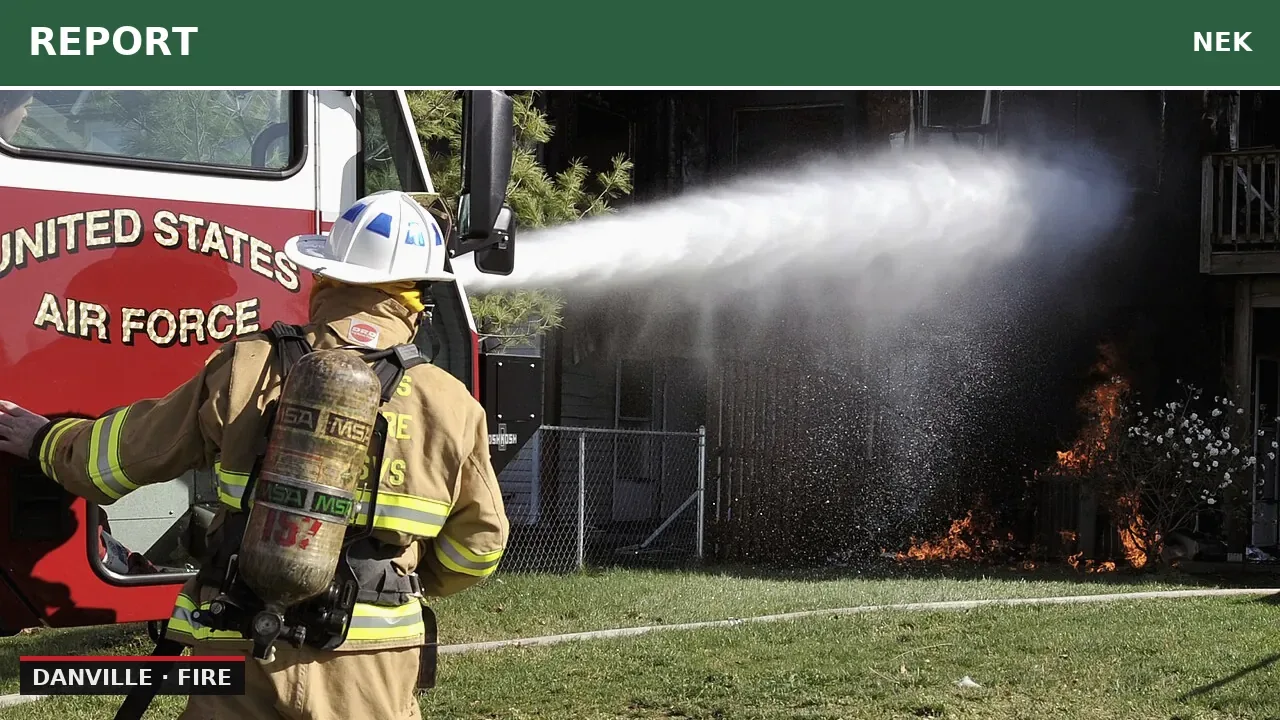 Working Fire Reported at Route 2 in Danville