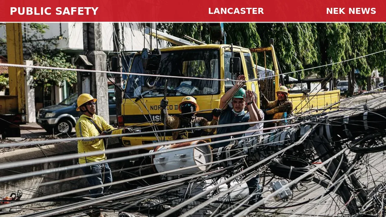 Line Down With Tree on Wire in Lancaster