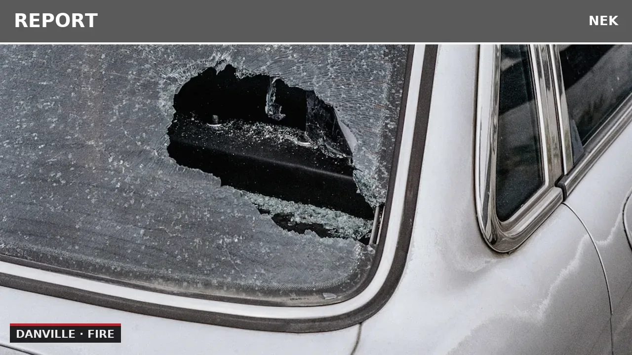 Vehicle Window Damaged on North Danville Road