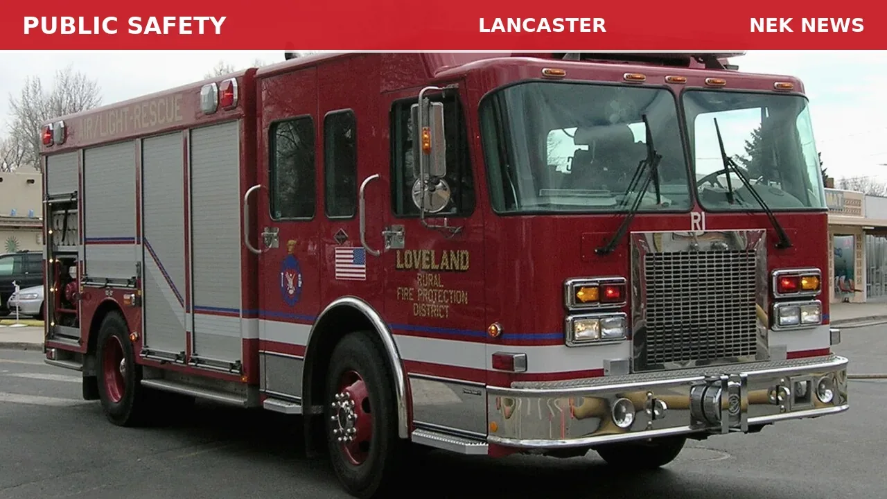 Tractor Fire on Main Street in Lancaster
