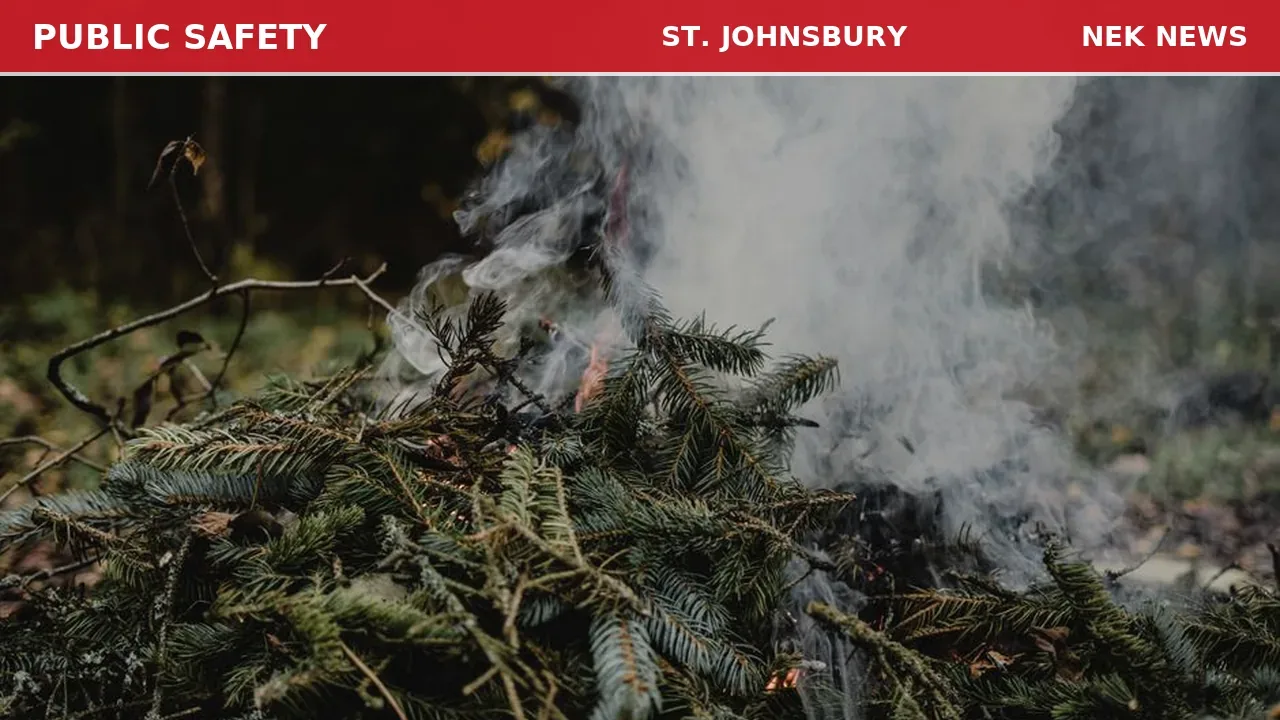 St. Johnsbury Fire Responds to Unpermitted Burn on Pearl Street