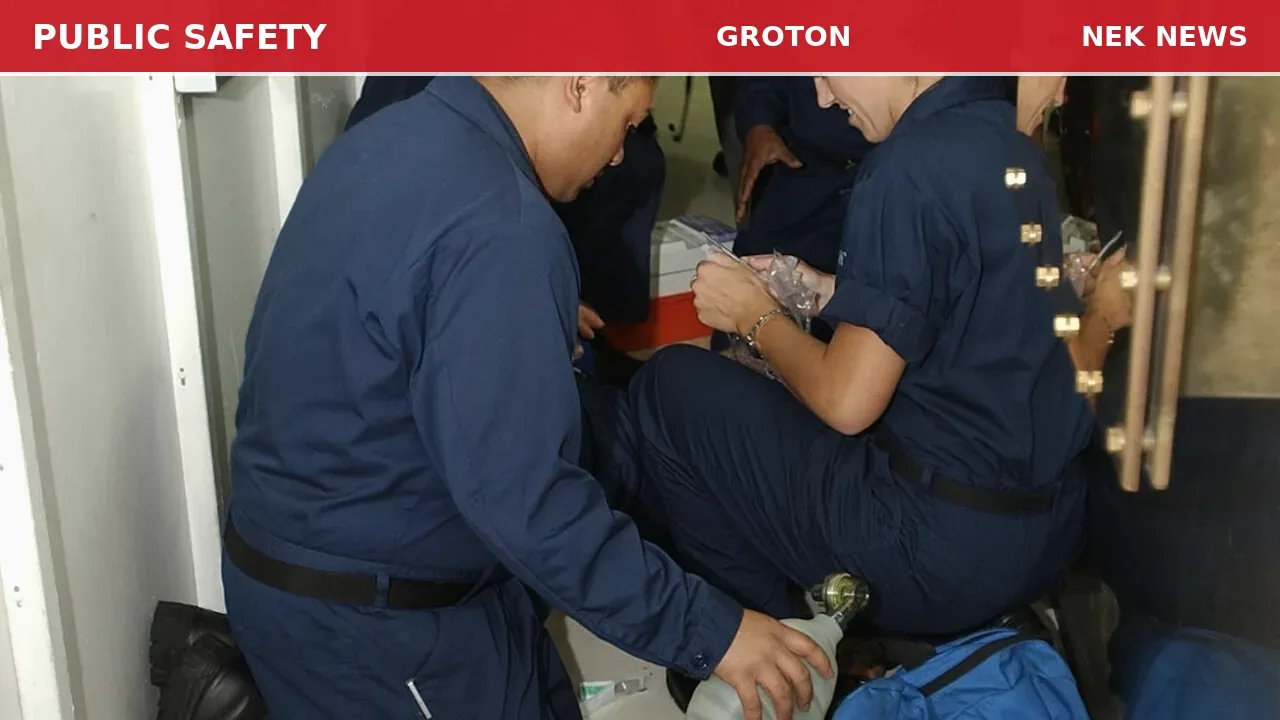 Medical call for 89-year-old with difficulty breathing in Groton