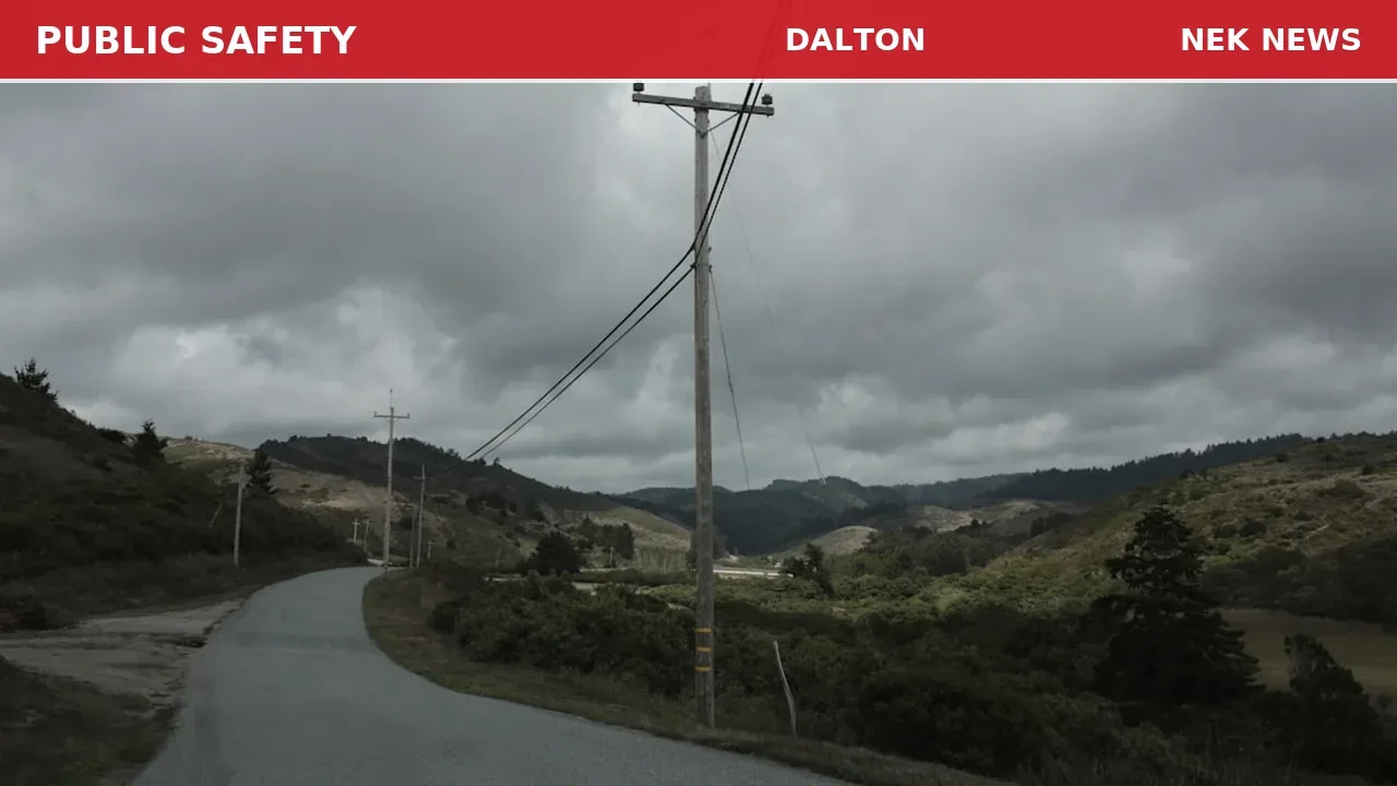 Telephone Line Down on Mountain Road in Dalton