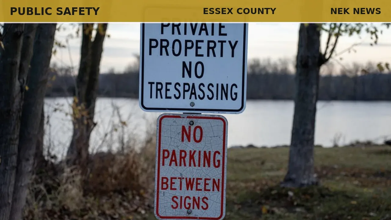 Concord man cited for unlawful trespass on private road