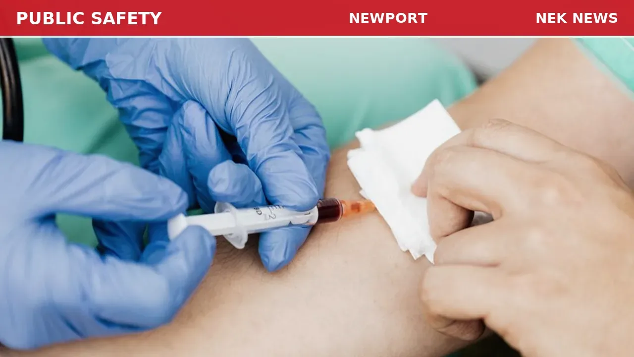 DRE Blood Draw Request at Crawford Road in Newport