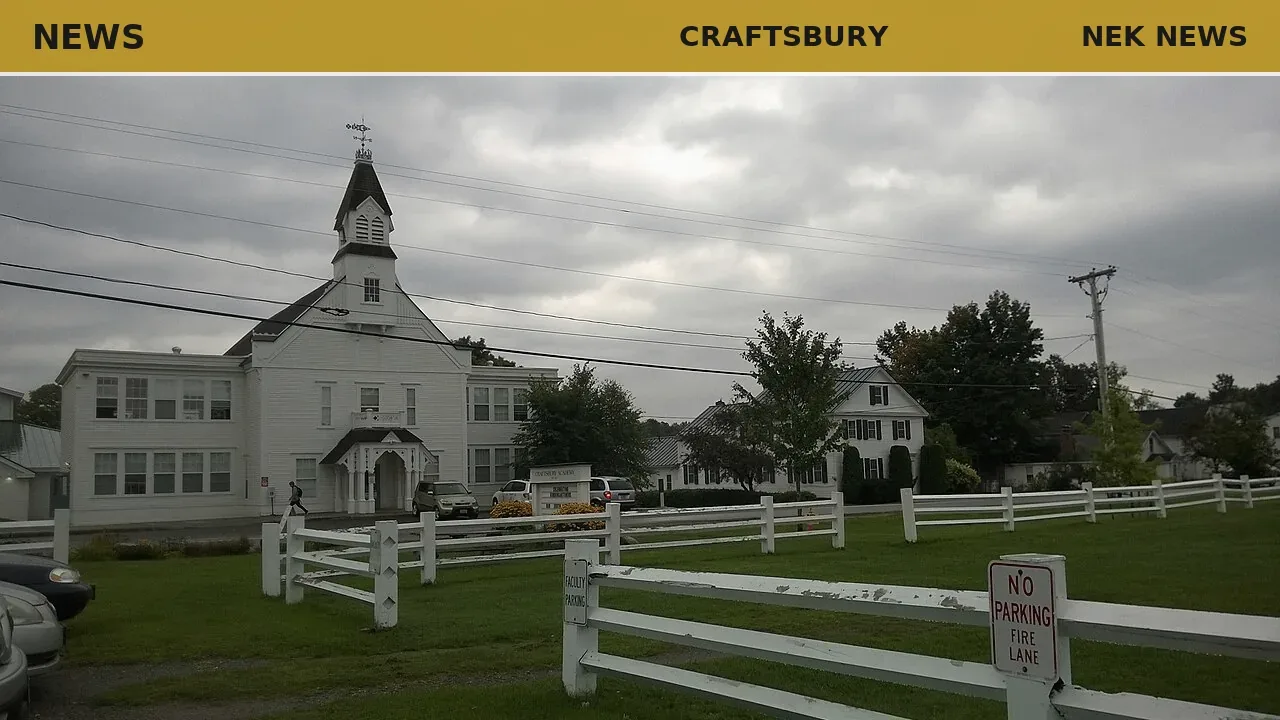 Craftsbury Academy class of 2026 graduates on the Common