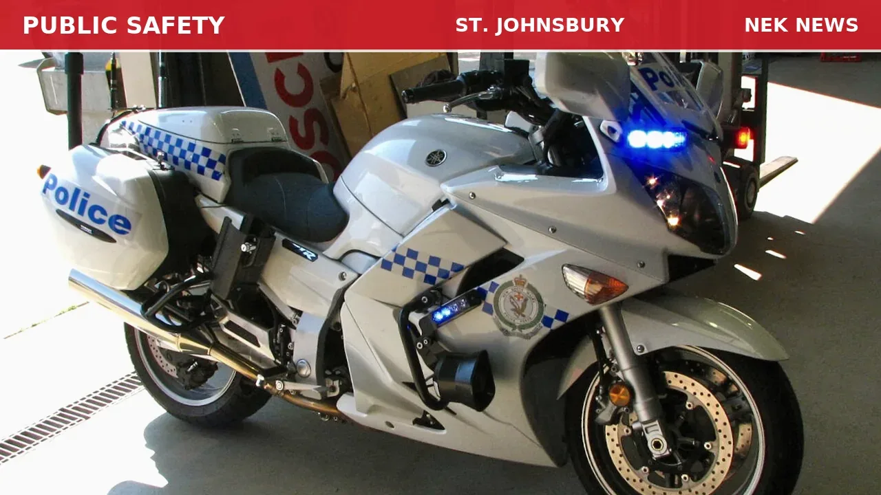 BOL Issued for Motorcycle on I-91 in St. Johnsbury
