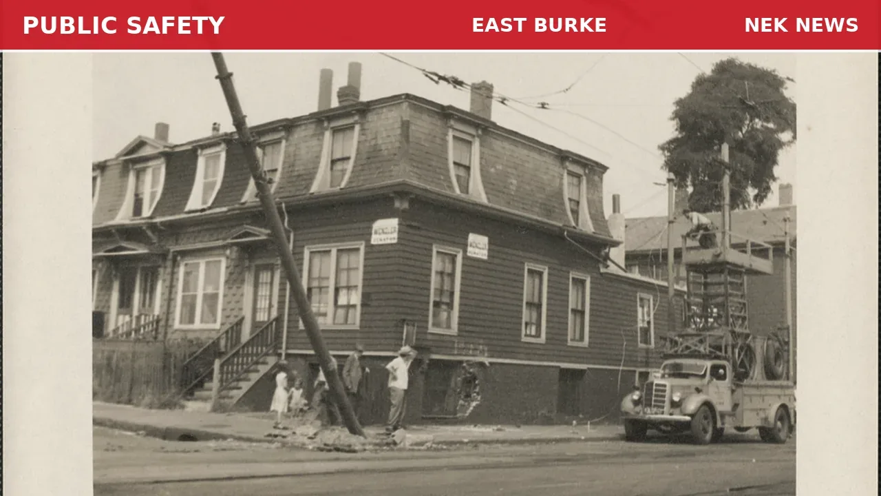 Car strikes utility pole in East Burke