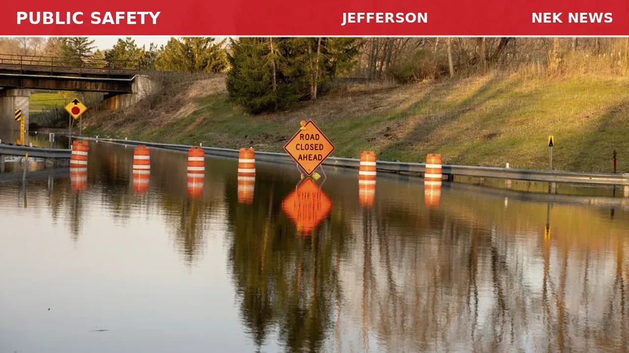 Flooding Reported at Presidential Road and Meadows Road in Jefferson