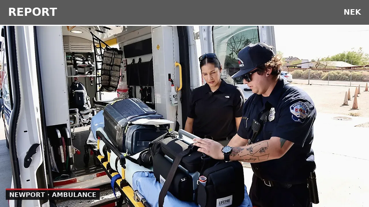 Newport Ambulance Responds to Medical Call on West Main Street
