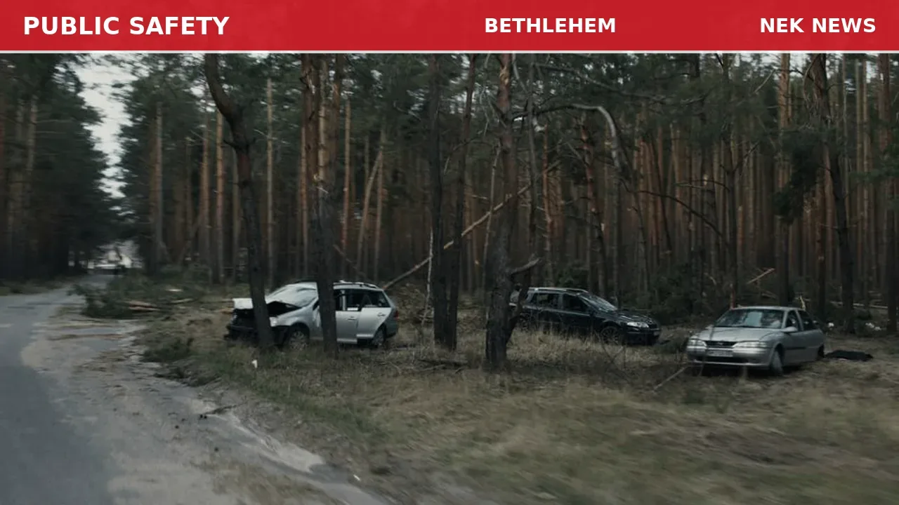 Car vs Deer on Whitefield Road in Bethlehem