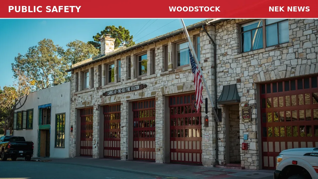Smoke in Building on Main Street in Woodstock